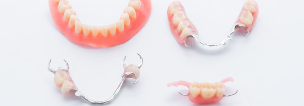 56955852 - set of dentures on white background